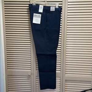 Kenneth Cole Reaction Navy Linen Chinos